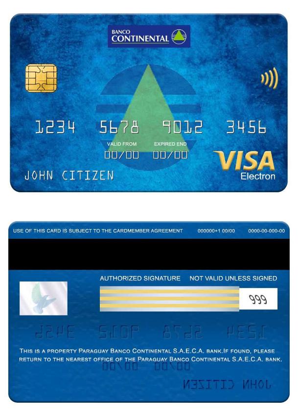 Paraguay Banco Continental S.A.E.C.A. bank visa electron card